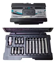 Comprar Jogo De Bits Torx 15 Peças Com Adaptador 1u002F2 T20 A T55 Stels