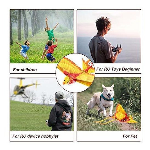 Hanvon Go Go Bird Flying Toy, Mini Rc Flying Bird Helicópte