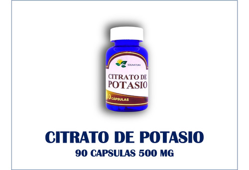 Citrato De Potasio 90 Cápsulas De 500 100% Natural