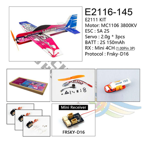 Avión De 3d Upgrade De Epp Viloga Sakura Aerobático, Avión