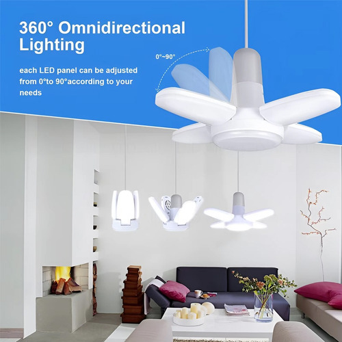Bombilla Led En Forma De Abanico De 28 W, Lámpara Led E27, B