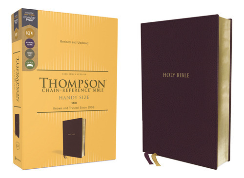 Kjv, Thompson Chain-reference Bible, Handy Size, Leathersoft, Burgundy, Red Letter, Comfort Print, De Thompson, Frank Charles. Editorial Zondervan, Tapa Dura En Inglés