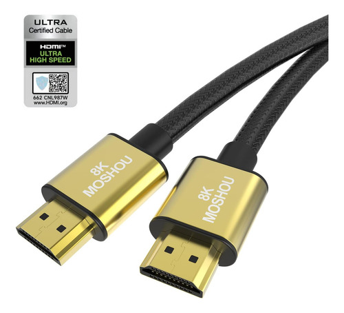 Cable Moshou Ultra Alta Velocidad 8k Hdmi 2.1 1080p 5 Metros