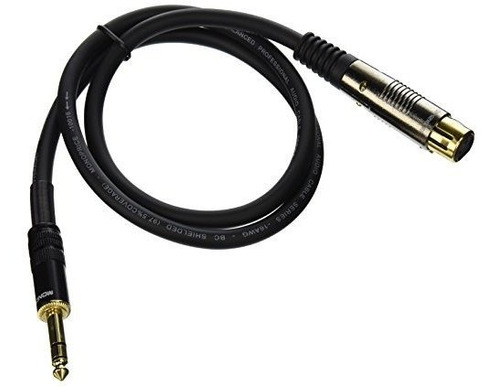 Cable Xlr A 1/4  Trs 3ft, Oro.