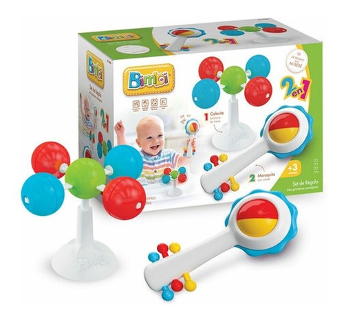 Bimbi Mis Primeros Sonajeros Didacticos Set 2en1 Para Bebes