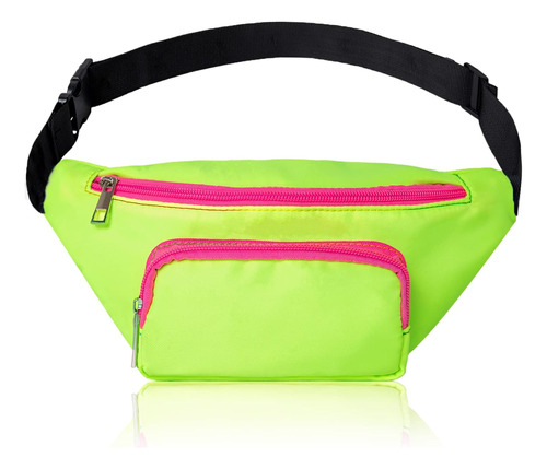 Riñonera Unisex Folgos Retros De Los 80 S - Neon Green