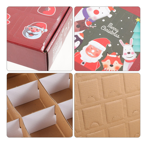 Caja Para Sorteos Con Compartimento Navideño, Caja Para Rifa