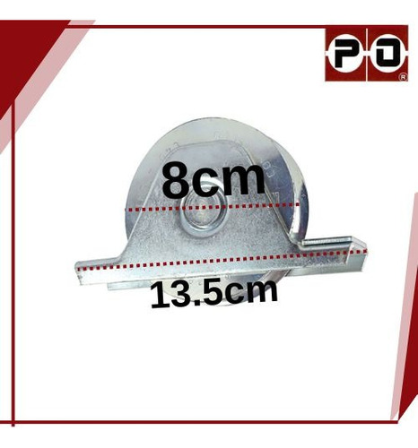 Rueda 8 Cm C/base Para Porton Corredizo