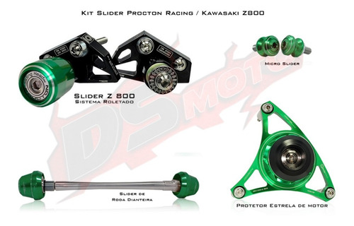 Kit Slider Procton Racing - Kawasaki Z800 - 4 Peças