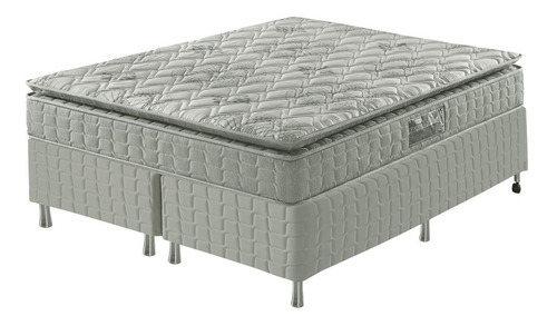 Conjunto Cama Box Queen Size Espuma D33 Pillow Top Hanover