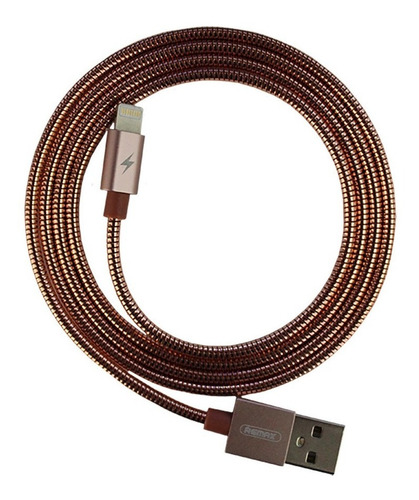 Cable Remax Metalico Rc-080i Salida Corriente 2.1a Rosa