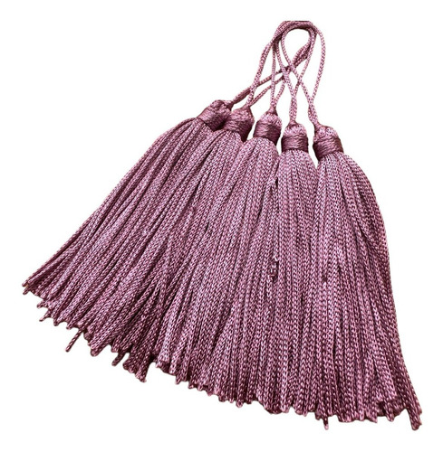 100 Franja Pingente Tassel Seda 8cm- Escolha A Cor Cor Rose