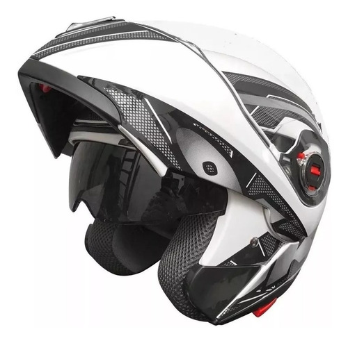 Casco para moto rebatible Okinoi OKN-10  blanco talle XL 