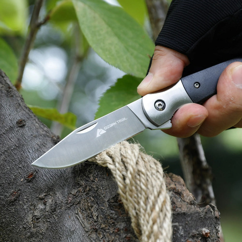 Navaja Plegable Ozark Trail 7 Acero Inoxidable 6844 Negro