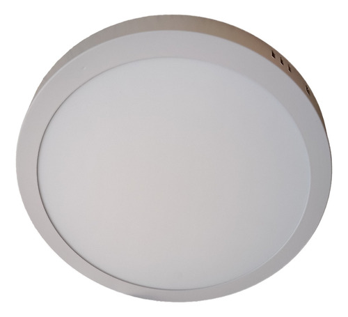 Pack 6 Panel Led Redondo Sobrepuesto 18w 21 Cm Diámetro Luz Fría