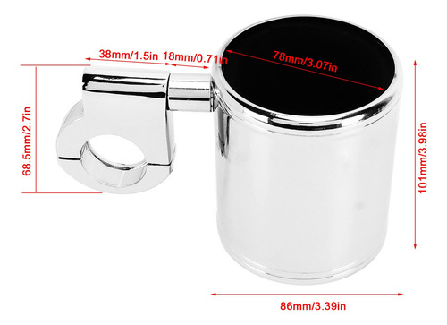 Soporte For Vasos De Bebida Ajustable For Manillar De Moto