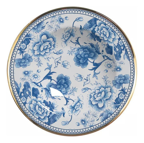 Pratos Fundo Chinese Blue Alleanza 25cm - Elegância Oriental