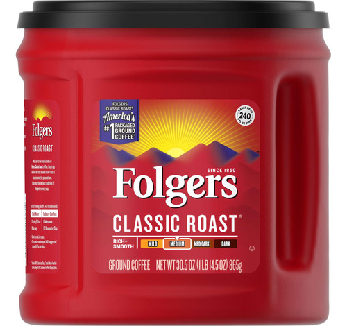 Folgers Café Molido Classic Roast Tostado Medio