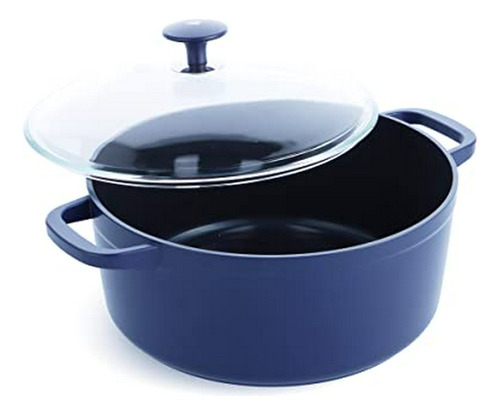 Olla Holandesa De Cerámica Antiadherente, 4.5qt, Azul