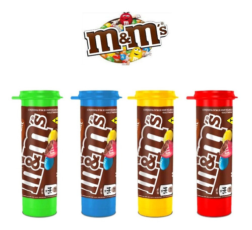 Imagem 2 de 4 de M&ms Confeito De Chocolate 30g Caixa Com 12 Tubos Confete Mm