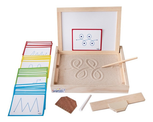 Imagen 1 de 9 de Bandeja Didáctica Montessori Ingeniacrea+cartas+pizarr Doble