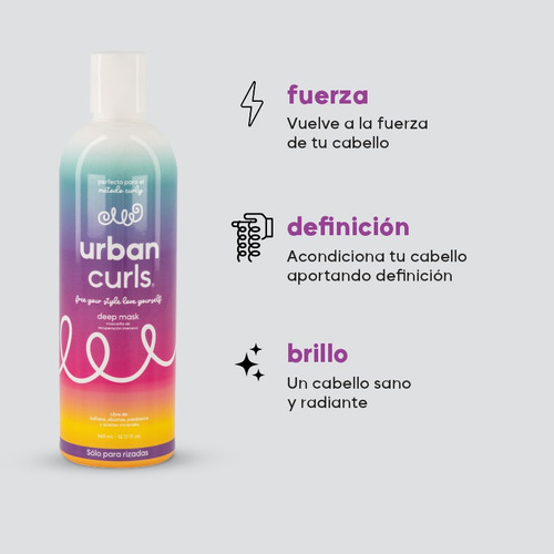 Tratamiento Mascarilla Cabello Urban Curls Deep Mask 360 Ml