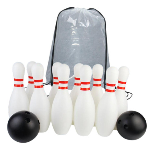 Juego De Bolos Para Niños 10 Pines Y 2 Bolas Juego De 25 Cm
