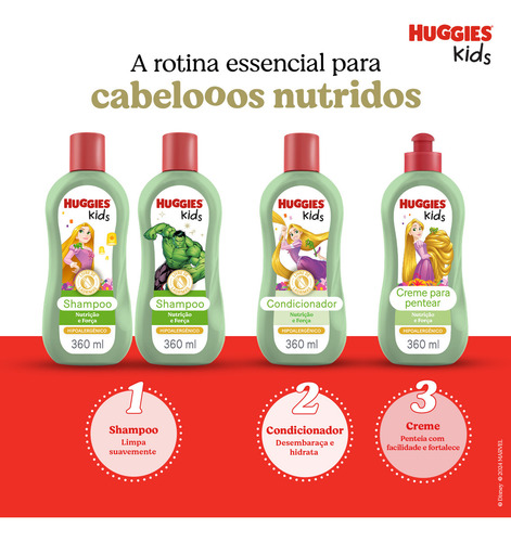Shampoo Huggies Kids Nutrição E Força 360ml