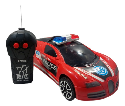 Auto De Policia  Con Control Remoto 23cm Juguete Colores