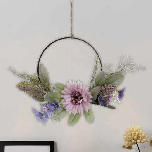 Corona De Flores Artificiales, Corona De Puerta, Colgante De