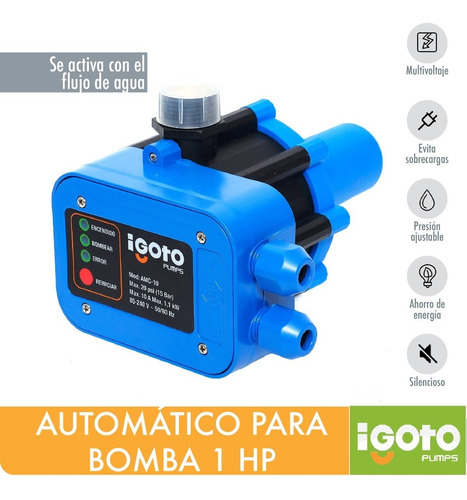 Imagen 3 de 6 de Igoto Amc-10 Automático Para Bomba De Agua 1hp, 750w