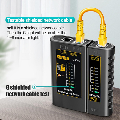 Testador De Cabo De Rede M469d, Ferramenta De Rede Rj45 E