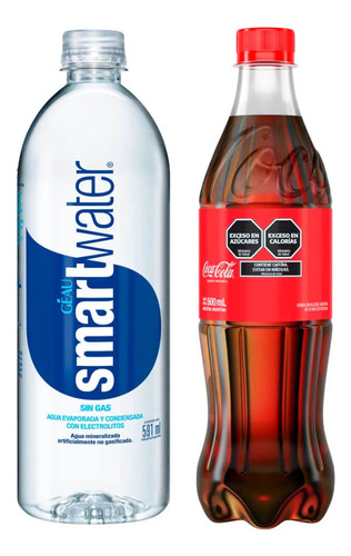 Agua Smart Water Sin Gas 600ml +coca Cola Original 500ml