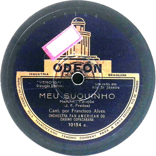 78 Rpm Francisco Alves, Rosa Negra 1928 Odeon 10154 Edison