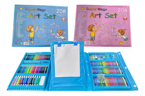 Set Infantil De Arte Con 208 Piezas Colorear + Envío Gratis