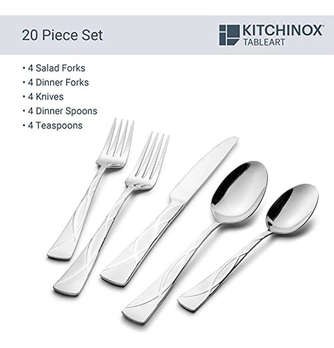 Juego De Cubiertos Kitchinox, Servicio Por Pieza, Willow San