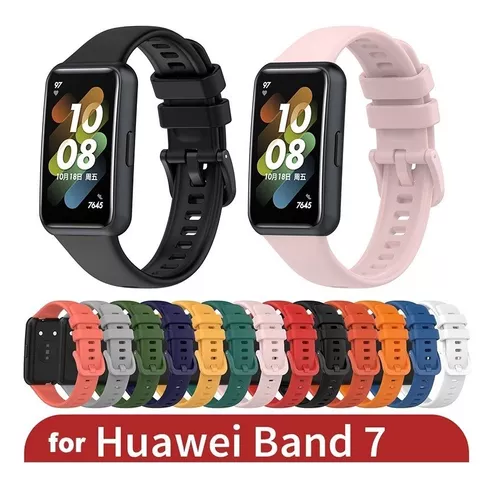  FTRONGRT Correa de reloj de silicona suave para Huawei Band 7,  pulsera de repuesto para Huawei Band 7. Amarillo transparente : Celulares y  Accesorios