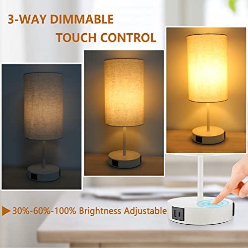 Lámpara De Mesa Hibay 17.75 Con Control Táctil, Regulable