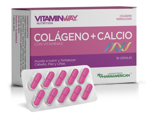 Imagen 1 de 1 de Colágeno Hidrolizado + Calcio 50mg X 30 Cápsulas 