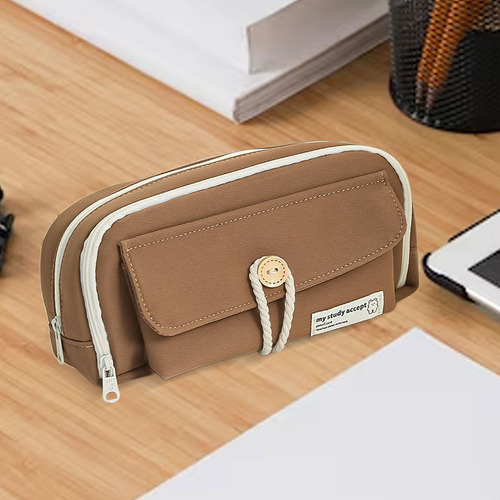 Estuche Para Lápices Bolsas De Maquillaje Estuche Café