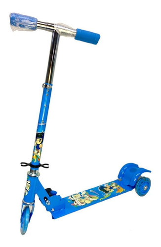 Patinete Infantil Scooter Estampado Azul Com 2 Rodas 73cm