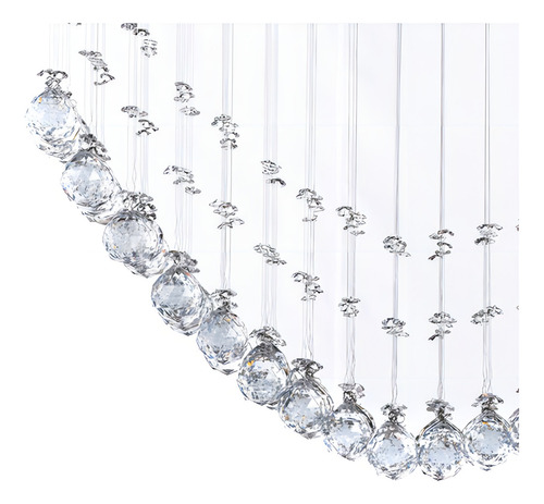 Lâmpada de vidro cortada Luna Williams Krystal Chromed 6 Lights