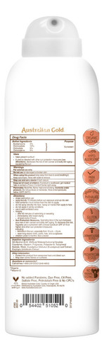 Australian Gold Botanical SPF 50 Protector Solar Bloqueador en Aerosol Natural, 6 FL OZ