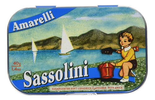 Bala De Licorice Sassolini Amarelli 40g