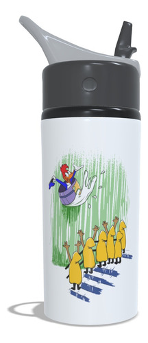 Pica-pau - Squeeze Aluminio Personalizado 600ml Vamos Às Cataratas - Branco