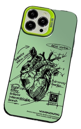 . Funda Para iPhone Case De Uso Rudo Con Diseño De Corazón N
