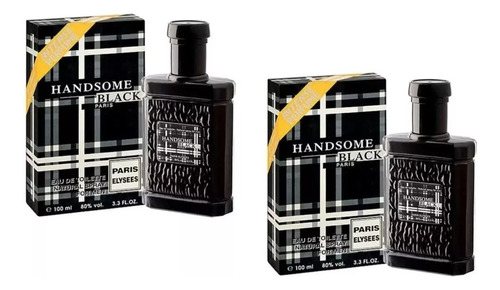 Kit 2 Perfumes Handsome Black 100ml  - Paris Elysees