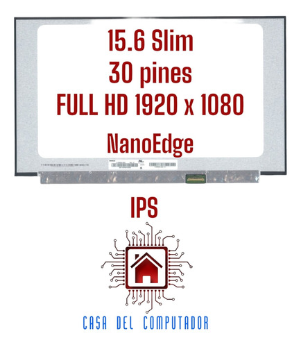 Pantalla 15,6 Slim 30 Pines Nano Edge Full Hd 1920x1080 Ips