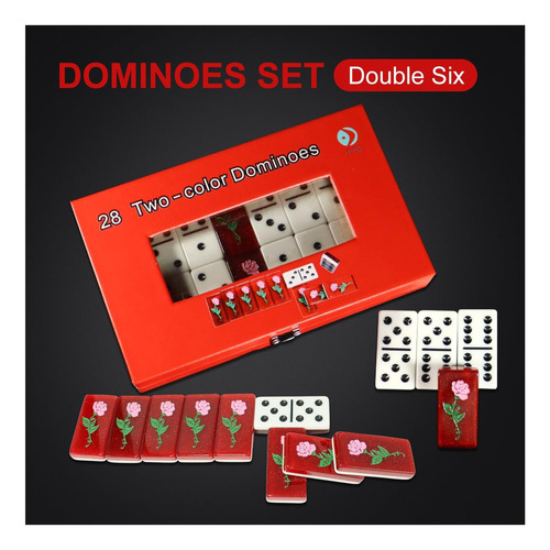 Idtq Double Six Dominoes, 28 Juegos De Color De Color De De