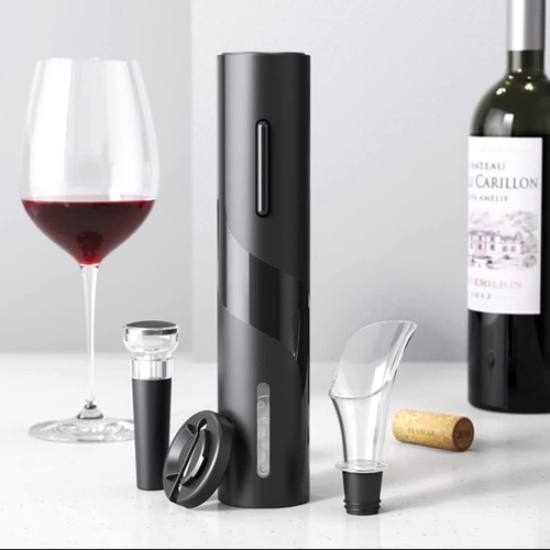 Kit Abridor De Vinho Elétrico Automático Saca Rolhas